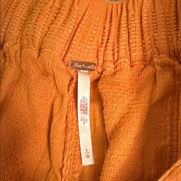 Free People Orange Wide Leg Pants - Picture 2 of 6